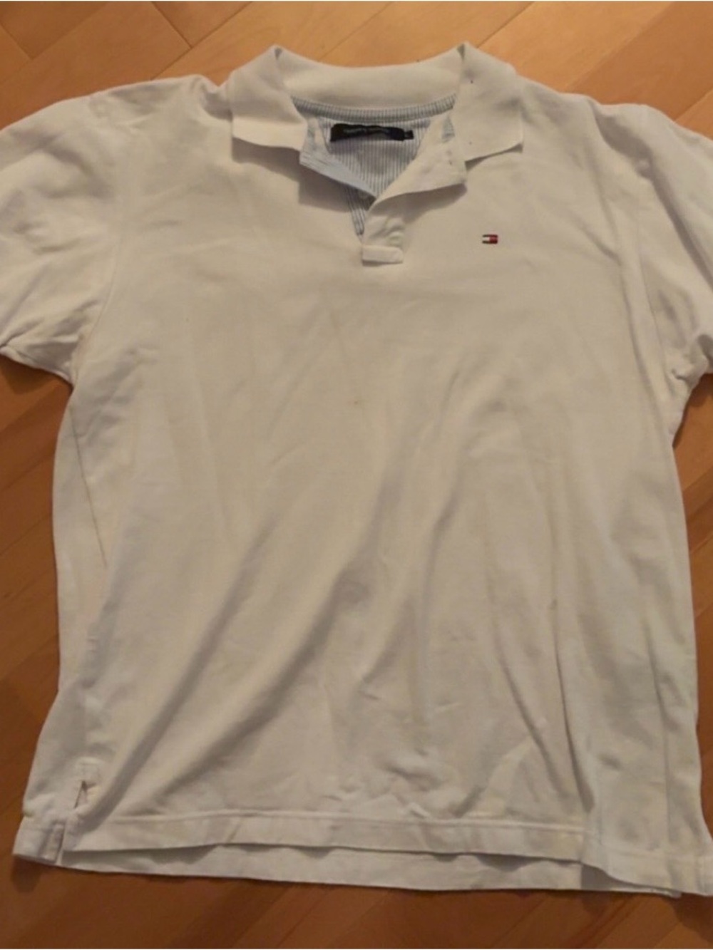 Tommy Hilfiger White Men's Polo with Subtle Logo